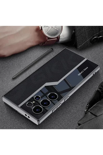 Galaxy S24  ile uyumlu Lüks Metal Görünümlü Kamera Koruma Carbon MagSafe ile uyumlu - 4