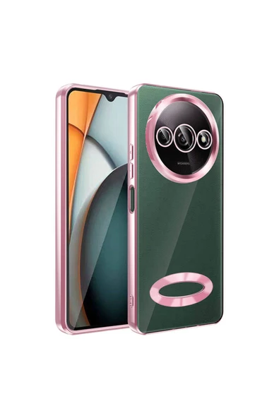 Xiaomi Redmi A3 4G 2024 ile uyumlu Kılıf Kamera Korumalı Logo Gösteren Parlak Colored Z-Omega - 1