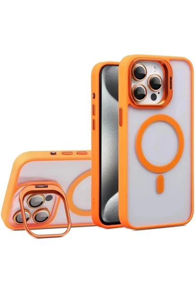 iPhone 15 Pro ile uyumlu Kamera Lens Hediyeli Stand Olabilen Magsafe ile uyumlu Adventure Magnetic - 2