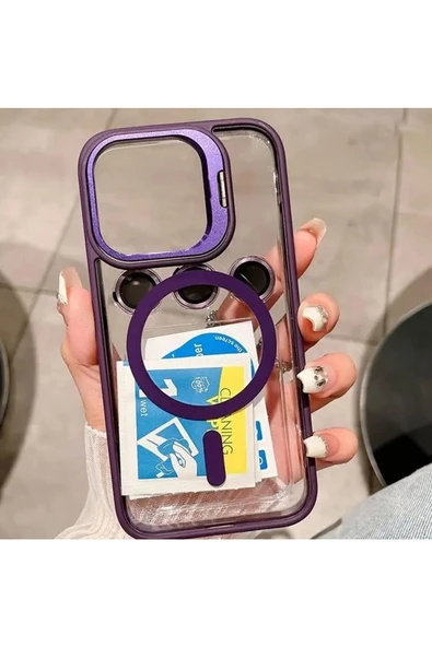 iPhone 14 ile uyumlu Kamera Lens Hediyeli Stand Olabilen Magsafe ile uyumlu Adventure Magnetic ürün görseli