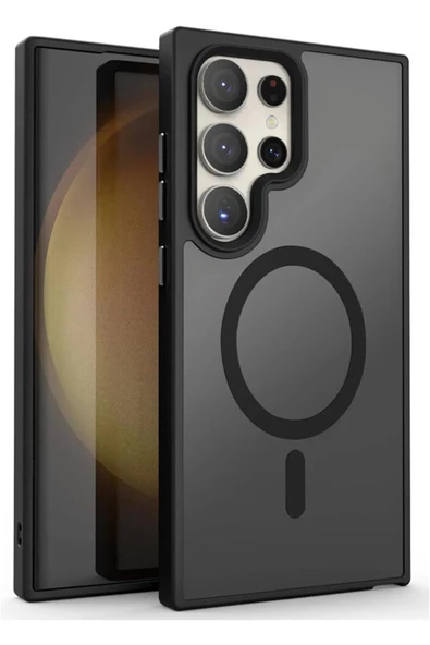 Galaxy S24 ile uyumlu Kılıf Kenarı Renkli Mat Transparan Magsafe uyumlu New Impact Matte Kılıf ürün görseli