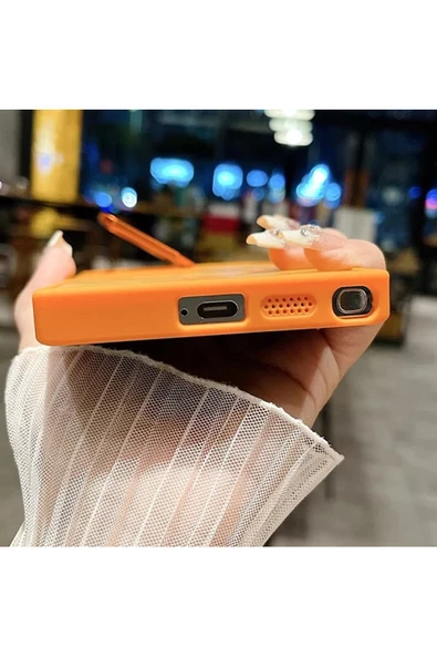 Galaxy S24 ile uyumlu Kamera Lens Aparatlı Stand Olabilen Magsafe ile uyumlu Şeffaf Color Magnetic - 2