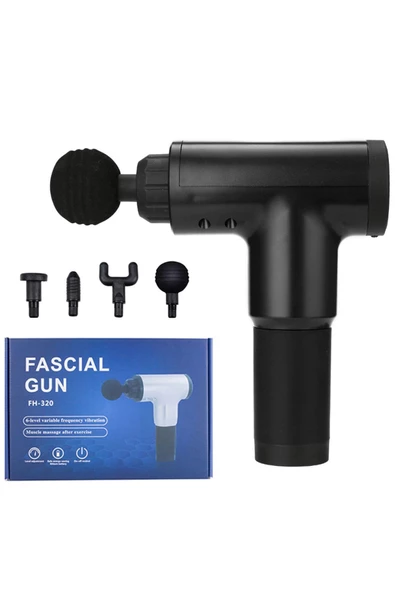 Masaj Aleti Kademeli 2000mah Batarya Derin Doku Kas Masaj Tabancası 4 Başlıklı F320 - Resim 6