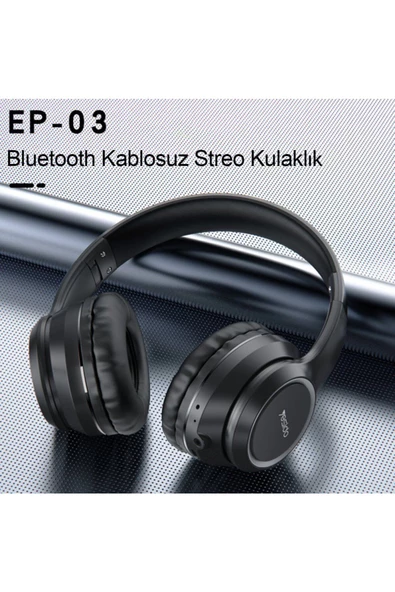 EP03 Kablosuz HD Ses Kalitesi Bluetooth 5.3 Kulak Üstü Bluetooth Kulaklık 500mAh Pil - 4