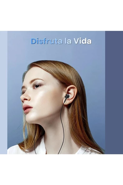 Type-C Kablolu Siyah Renk USB C Uyumlu Telefonlar için  Mikrofonlu Kulakiçi Kulaklık AUT124-E - Resim 2