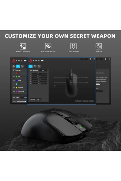 AJ139 PRO KABLOSUZ OYUNCU MOUSE PAW 3395 26000 DPI - 5