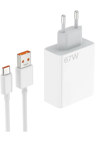 Type-C Kablolu Hızlı Şarj Cihazı Duvar Şarj Cihazı USB Çıkışlı Tablet ve Telefon Şarj Aleti TRW420 ürün görseli