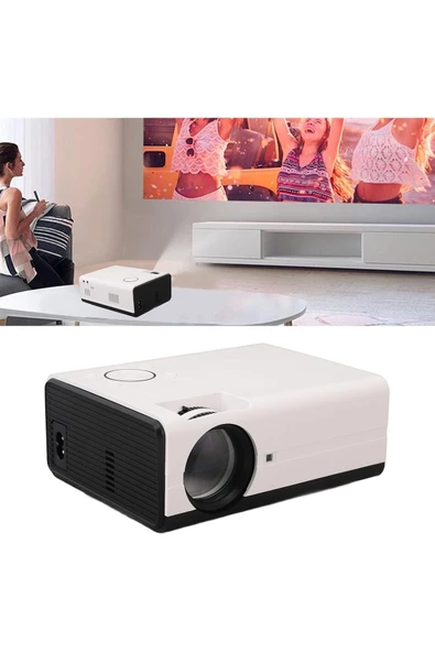 WiFi Ve Bluetooth özellikli Mini Projektör, Dış Mekan Ev Sineması HDMI, USB Bağlantı Noktaları T01 - Resim 5