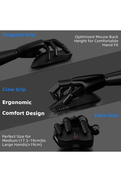 AJ139 PRO KABLOSUZ OYUNCU MOUSE PAW 3395 26000 DPI - 7