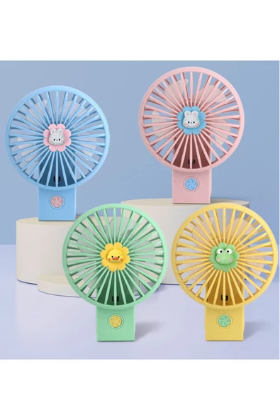 Şarjlı Taşınabilir Mini USB Fan Led Işıklı Masa Üstü 3 Kademeli Mini Vantilatör Soğutucu 11cm YS2269 - 3