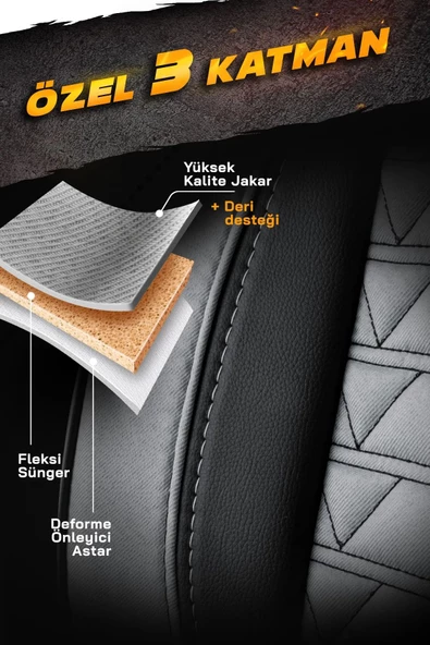 Panda Venedik Serisi Jakar Kumaş Oto Koltuk Kılıfı - Tam Set - 4