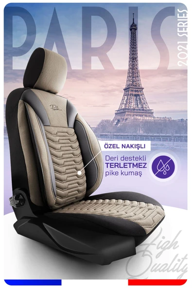 Panda Kılıf Panda Paris Serisi Pike Kumaş Oto Koltuk Kılıfı - Tam Set - 4