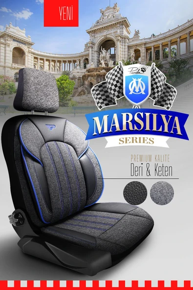 Panda Kılıf PANDA MARSİLYA SERİSİ KETEN KUMAŞ OTO KOLTUK KILIFI - TAM SET - 4