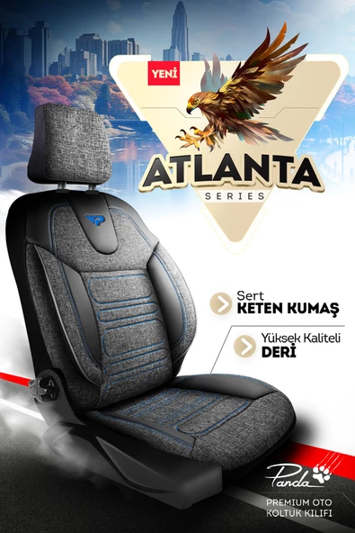Panda Atlanta Serisi Keten Kumaş Oto Koltuk Kılıfı - Tam Set - 2