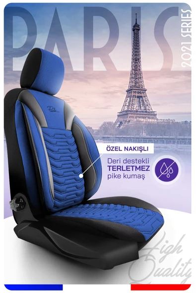 Panda Kılıf Panda Paris Serisi Pike Kumaş Oto Koltuk Kılıfı - Tam Set - 6