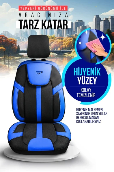 PANDA KAPADOKYA SERİSİ JAKAR KUMAŞ OTO KOLTUK KILIFI - TAM SET - 3