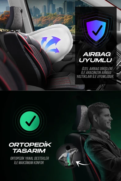 Panda Kılıf PANDA MARSİLYA SERİSİ KETEN KUMAŞ OTO KOLTUK KILIFI - TAM SET - Resim 4