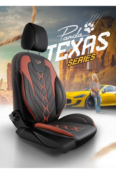 Panda Kılıf Panda Texas Serisi Deri Oto Koltuk Kılıfı - Tam Set - Resim 4