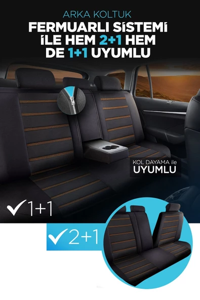 PANDA SPECİAL SERİSİ JAKAR KUMAŞ OTO KOLTUK KILIFI - 3