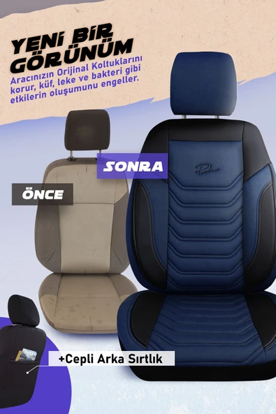 Panda Kılıf PANDA PERU SERİSİ PİKE KUMAŞ ÖN İKİ OTO KOLTUK KILIFI - 2