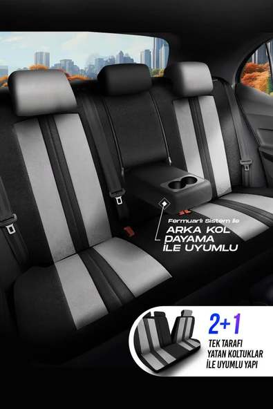 Panda Kılıf PANDA LİZBON SERİSİ ALAKANTRA KUMAŞ OTO KOLTUK KILIFI - TAM SET - 9