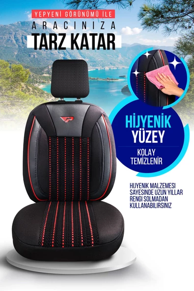 Panda Datça Serisi Kilim Kumaş Oto Koltuk Kılıfı - Tam Set - 5