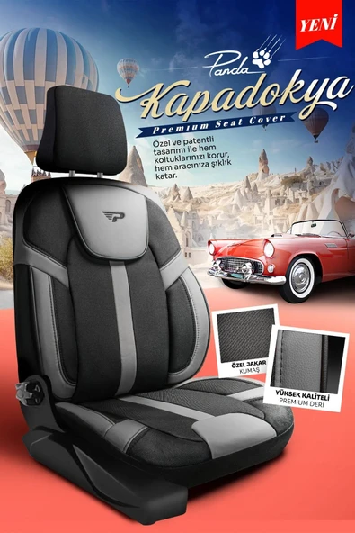 Panda Kılıf PANDA KAPADOKYA SERİSİ JAKAR KUMAŞ OTO KOLTUK KILIFI - TAM SET - 12