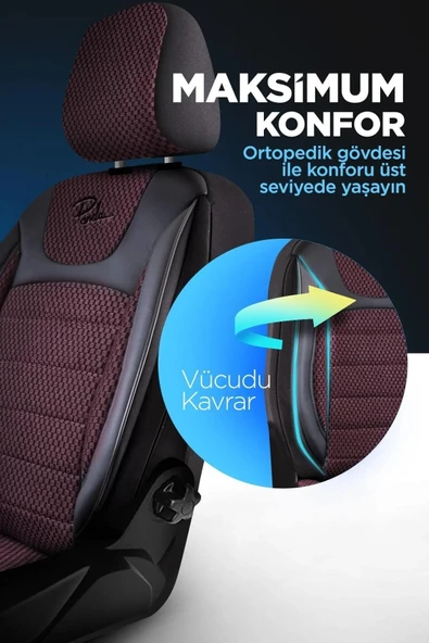 Panda Kılıf Panda Prestij Serisi Dokuma Kumaş Oto Koltuk Kılıfı - Tam Set - Resim 5