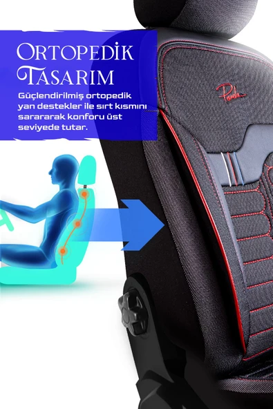 Panda Şili Serisi Ingiliz Jakar Kumaş Peugeot Rifter Uyumlu Oto Koltuk Kılıfı - Tam Set - 6