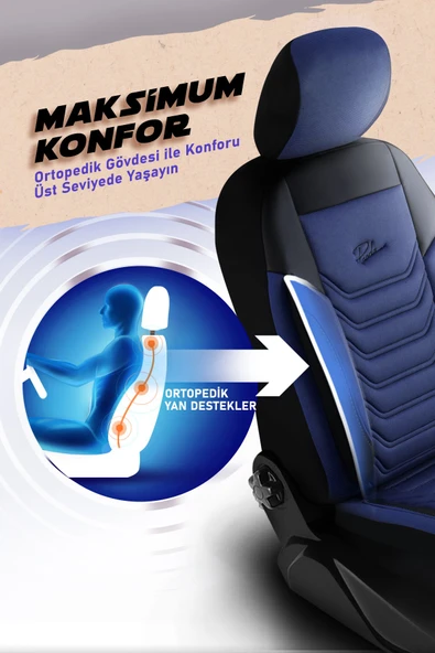 Panda Kılıf PANDA FLORİDA SERİSİ PİKE KUMAŞ OTO KOLTUK KILIFI - TAM SET - 8