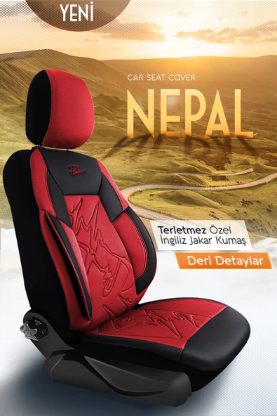 Panda Nepal Serisi Ingiliz Jakar Kumaş Oto Koltuk Kılıfı - Tam Set - 2