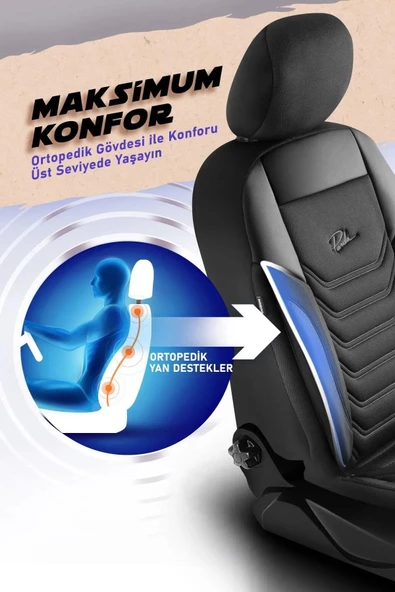 Panda Kılıf Panda Florida Serisi Pike Kumaş Oto Koltuk Kılıfı - Tam Set - 5