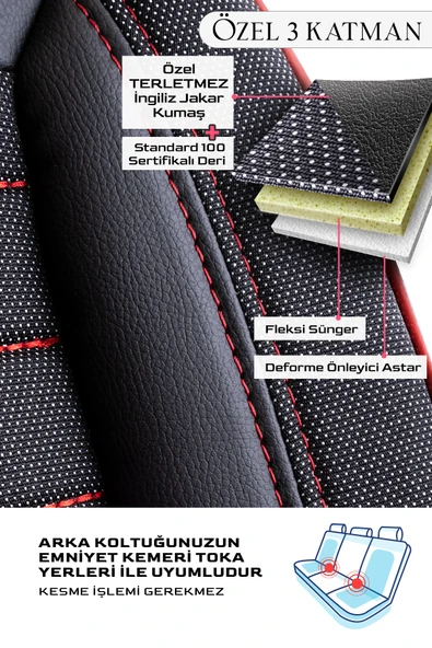 Panda Kılıf Panda Şili Serisi Ingiliz Jakar Kumaş Peugeot Rifter Uyumlu Oto Koltuk Kılıfı - Tam Set - Resim 7