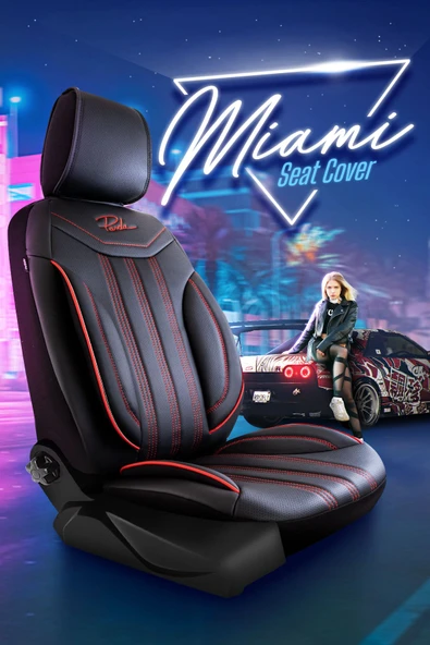 Panda Kılıf Panda Miami Serisi Deri Oto Koltuk Kılıfı - Tam Set - 5