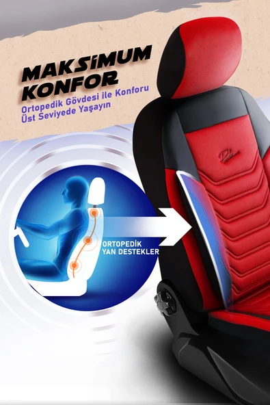 Panda Kılıf PANDA FLORİDA SERİSİ PİKE KUMAŞ OTO KOLTUK KILIFI - TAM SET - 3