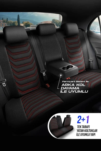 Panda Kılıf Panda Florida Serisi Pike Kumaş Oto Koltuk Kılıfı - Tam Set - 2