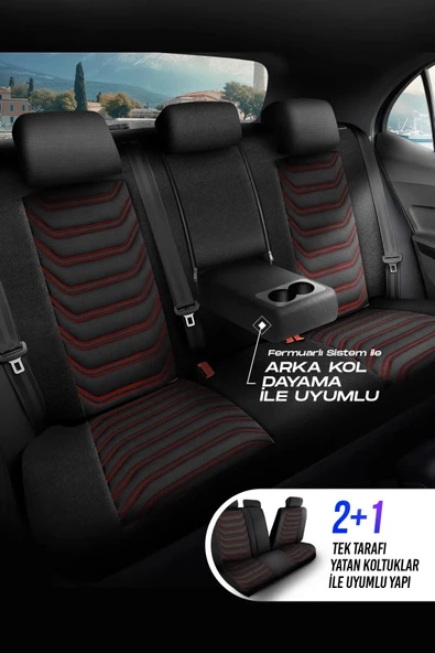 Panda Kılıf Panda Florida Serisi Pike Kumaş Oto Koltuk Kılıfı - Tam Set - 6