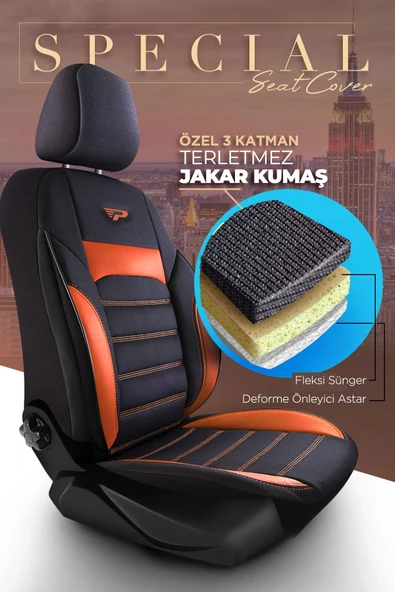 PANDA SPECİAL SERİSİ JAKAR KUMAŞ OTO KOLTUK KILIFI - 2