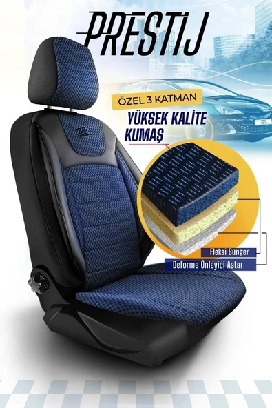 Panda Kılıf PANDA PRESTİJ SERİSİ DOKUMA KUMAŞ OTO KOLTUK KILIFI TAM SET - 10
