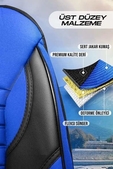 PANDA ATİNA SERİSİ JAKAR KUMAŞ OTO KOLTUK KILIFI - TAM SET - 4