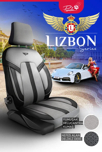 Panda Kılıf PANDA LİZBON SERİSİ ALAKANTRA KUMAŞ OTO KOLTUK KILIFI - TAM SET - 8