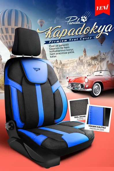 PANDA KAPADOKYA SERİSİ JAKAR KUMAŞ OTO KOLTUK KILIFI - TAM SET - 2