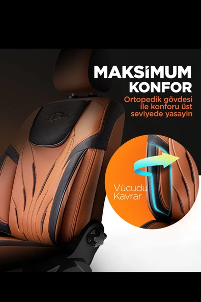 Panda Kılıf PANDA PARS SERİSİ DERİ OTO KOLTUK KILIFI - TAM SET - 7
