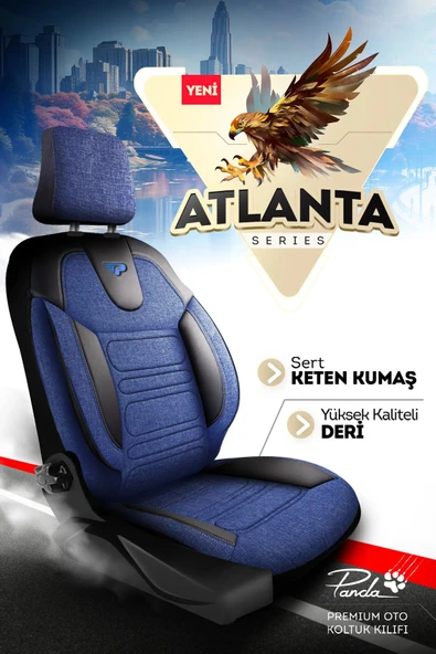 Panda Kılıf Panda Atlanta Serisi Keten Kumaş Oto Koltuk Kılıfı Tam Set - 2