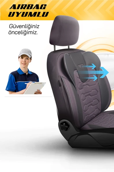 Panda Kılıf PANDA SPORTLİNE SERİSİ İNGİLİZ JAKAR KUMAŞ TİCARİ OTO KOLTUK KILIFI - TAM SET - 10