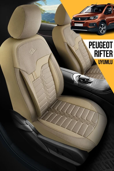 Panda Kılıf Panda Şili Serisi Ingiliz Jakar Kumaş Peugeot Rifter Uyumlu Oto Koltuk Kılıfı - Tam Set - 5