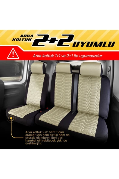Panda Proline Serisi Jakar Kumaş Ticari Oto Koltuk Kılıfı - Tam Set - 3