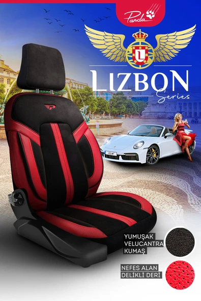Panda Kılıf PANDA LİZBON SERİSİ ALAKANTRA KUMAŞ OTO KOLTUK KILIFI - TAM SET - 2