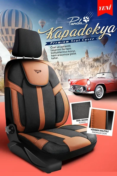 Panda Kılıf PANDA KAPADOKYA SERİSİ JAKAR KUMAŞ OTO KOLTUK KILIFI - TAM SET - 10