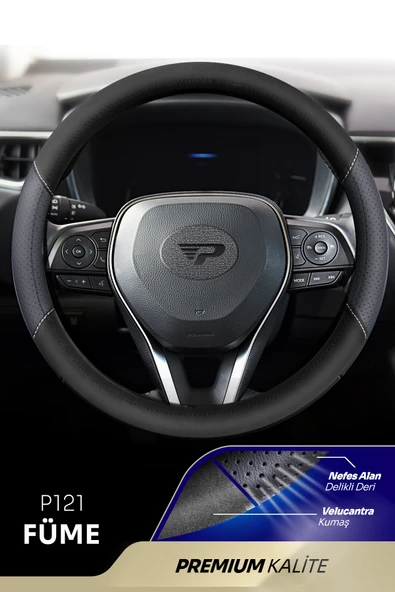 Panda Kılıf Panda Oto Direksiyon Kılıfı - Delikli Deri / Velucantra Kumaş ürün görseli